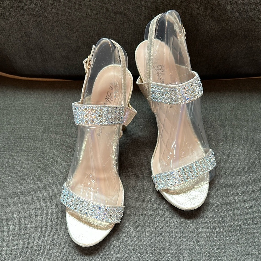 De Blossom Collection Champagne Gold Stiletto Heels!!